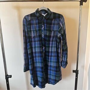 Woman’s Blue and Green Norther Reflections Plaid Shirt